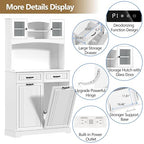 Double 13 Gallon Tilt Out Trash Can Cabinet - Image 2