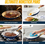 Gotham Steel 15 Pc Ceramic Pots and Pans Set Non Stick, Kitchen Cookware Sets - Image 9