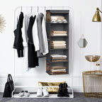 Simple Houseware 5 Shelf Hanging Closet Organizer, Dark Gray - Image 5