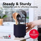 Cooler Kitchen Jumbo Plastic Rotating Extra Large Utensil Holder Crock - Image 4