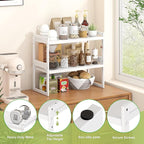 DOLALIKE Expandable Kitchen Countertop Organizer, Stackable Cabinet Shelf - Image 5