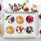 Baking Sheet with Cooling Rack Set, Deedro Stainless Steel Cookie Half Sheets - Image 5
