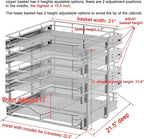 DINDON Pull Out Cabinet Organizer, Cabinet Pull Out Shelves, 2 Tier Pull Out - Image 2