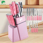 FULLHI 14pcs Block Knife Set, Chef's Knife Steak Knives Set - Image 7