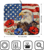4th of July American Flag Eagle Dish Drying Mat - Image 2