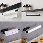 Paper Towel Holder with 2 Hooks-Under Cabinet Paper Towel Holder - Image 2