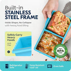 Silicone Freezer Trays with Lids, 2 Cup & 1 Cup Soup Container Style Ice Cube - Image 9
