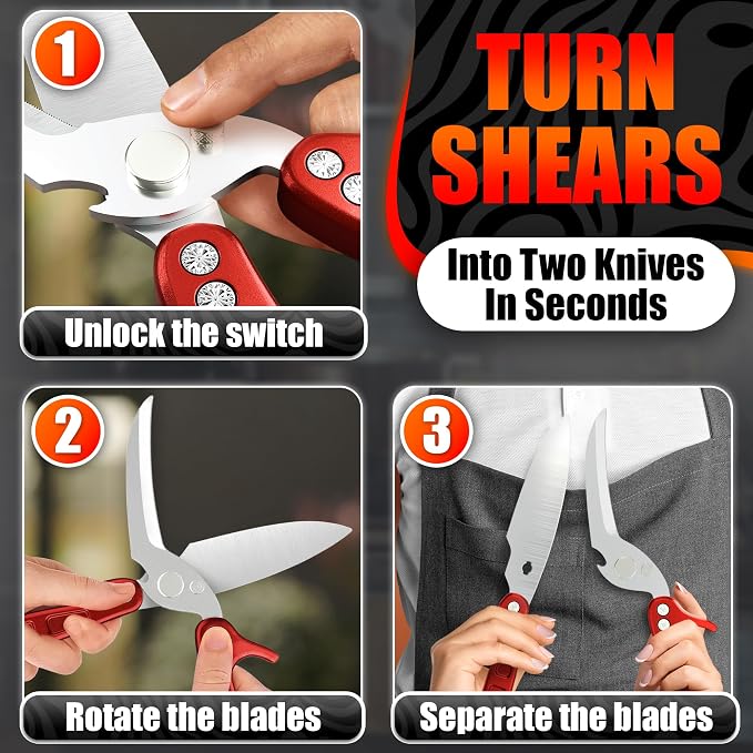 4-in-1 Kitchen Shears Heavy Duty - Image 3