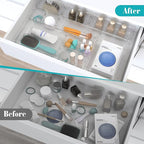 StorMiracle 23 PCS Clear Plastic Drawer Organizers Set, 4 Size Desk Drawer - Image 4