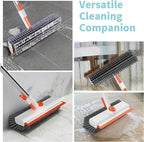AIR U+ Floor Scrub Brush with Long Handle, 3 in 1 Scrape and Heavy-Duty Stiff - Image 4