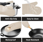 Hovico Silicone Oven Mitts, Heat Resistant 500F Kitchen Mitts 2PCS, 11.6" - Image 4