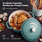 Zulay Kitchen 6 Quart Enameled Cast Iron Dutch Oven Pot - Image 6