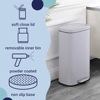 happimess HPM1011D Curtis 8-Gallon Step-Open Trash Can, Fingerprint Resistant - Image 3
