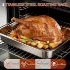 Roasting Rack for 9x13 Inch Pan, Stainless Steel Roasting Rack Insert, - Image 2