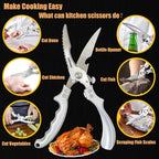 2-Piece Kitchen Shears Set, Heavy Duty Professional Poultry Meat Scissors - Image 3