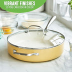 GreenLife Artisan Healthy Ceramic Nonstick, 5QT Saute Pan Jumbo Cooker - Image 7