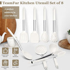 TeamFar Kitchen Utensils, for Nonstick Cookware Cooking Stirring Turning - Image 7