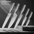 hecef 6-Piece Silver Stainless Steel Knife Set - Image 3