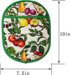 Pot Holders Set of 2 with Transparent Clear Silicone Shell and Nice Fruit - Image 2