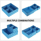Posprica Woven Storage Baskets for Organizing, Small Black Baskets Cube Bin - Image 2