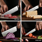 KEEMAKE Kitchen Knife Set, Ultra Sharp Chef Knife Set 7-Piece, High Carbon - Image 7