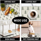 Christmas Tree Dish Drying Mat Winter Xmas Holiday Drying Mats Microfiber - Image 7