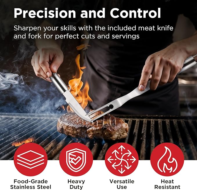Kaluns BBQ Accessories, Complete Grill Set Dad Gifts - Image 3