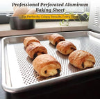 12 Pack Half Size Aluminum Perforated Baking Sheet Pan, Restaurant & Kitchen - Image 8