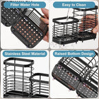 Utensil Holder, Stainless Steel Utensil Drying Rack - Image 3