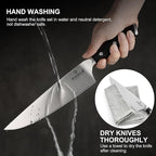 Knife Set with Block, N NOBLE FAMILY 16Pcs Kitchen Knives Drawer Organizer Set - Image 7
