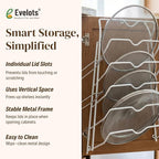 Evelots 6 Pot Lid Organizer for Cabinet or Pantry Wall - Image 3