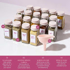 Paris Hilton Glass Spice Jar Storage Set, 4-Ounce Empty Spice Jars - Image 3