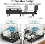 SNTD Dish Drying Rack, Expandable Dish Rack - Image 3