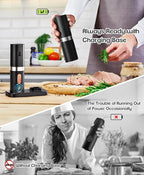 Electric Salt and Pepper Grinder Set, New Rechargeable Salt and Pepper Mill - Image 6