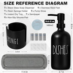 Kitchen Soap Dispenser Set, 16.9 fl oz Hand and Dish Soap Dispensers - Image 2