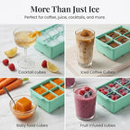 KitchFort Large Silicone Ice Cube Tray, Easy Release 2" Big Ice Cubes - Image 7