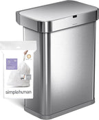 simplehuman Code Q 60 Count Custom Fit Liners, Drawstring Kitchen Trash Bags - Image 5