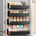 Vetacsion 4 Pack Moveable Fridge Magnetic Spice Racks, Metal Black by HOMESTORAGE