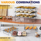 3 Tier Stackable Cooling Rack for Batch Cooling Cookie, Cake-15.8”x 10”- Heavy - Image 5