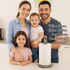 Handmade Fossil Grey Marble Paper Towel Holder – Natural Stone Stand - Image 5