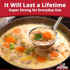 Super Sturdy, Ergonomic 6 Oz. Soup Ladle 1 Pk. Stainless Steel Ladles - Image 3