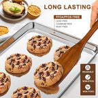 Baking Sheet Set of 2, Commercial Grade Stainless Steel Cookie Sheets - Image 7