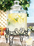 MosJos 2.5 Gallon Classic Hammered Glass Beverage Dispenser - Image 5