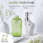 14 Oz Refillable Glass Soap Dispenser - Image 3