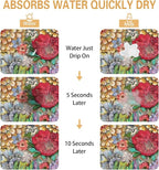 Kitchen Countertop Dish Drying Mat, Super Absorbent Coffee Bar Mat - Image 2