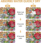 Kitchen Countertop Dish Drying Mat, Super Absorbent Coffee Bar Mat - Image 2