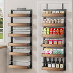 POKIPO 6 Tier Over The Door Pantry Organizer, 2-in-1 Door Hanging or Wall by POKIPO