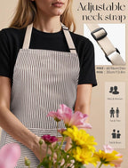2 Pack Kitchen Cooking Aprons, Soft Aprons - Image 7