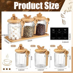 Suclain 3 Pcs Glass Coffee Container - Image 2