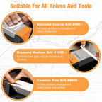 Goodjob Diamond Sharpening Stone 3 Side Grit 400/1000/8000 Premium Industrial - Image 3